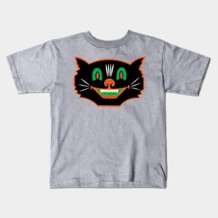 Vintage halloween cat Kids T-Shirt